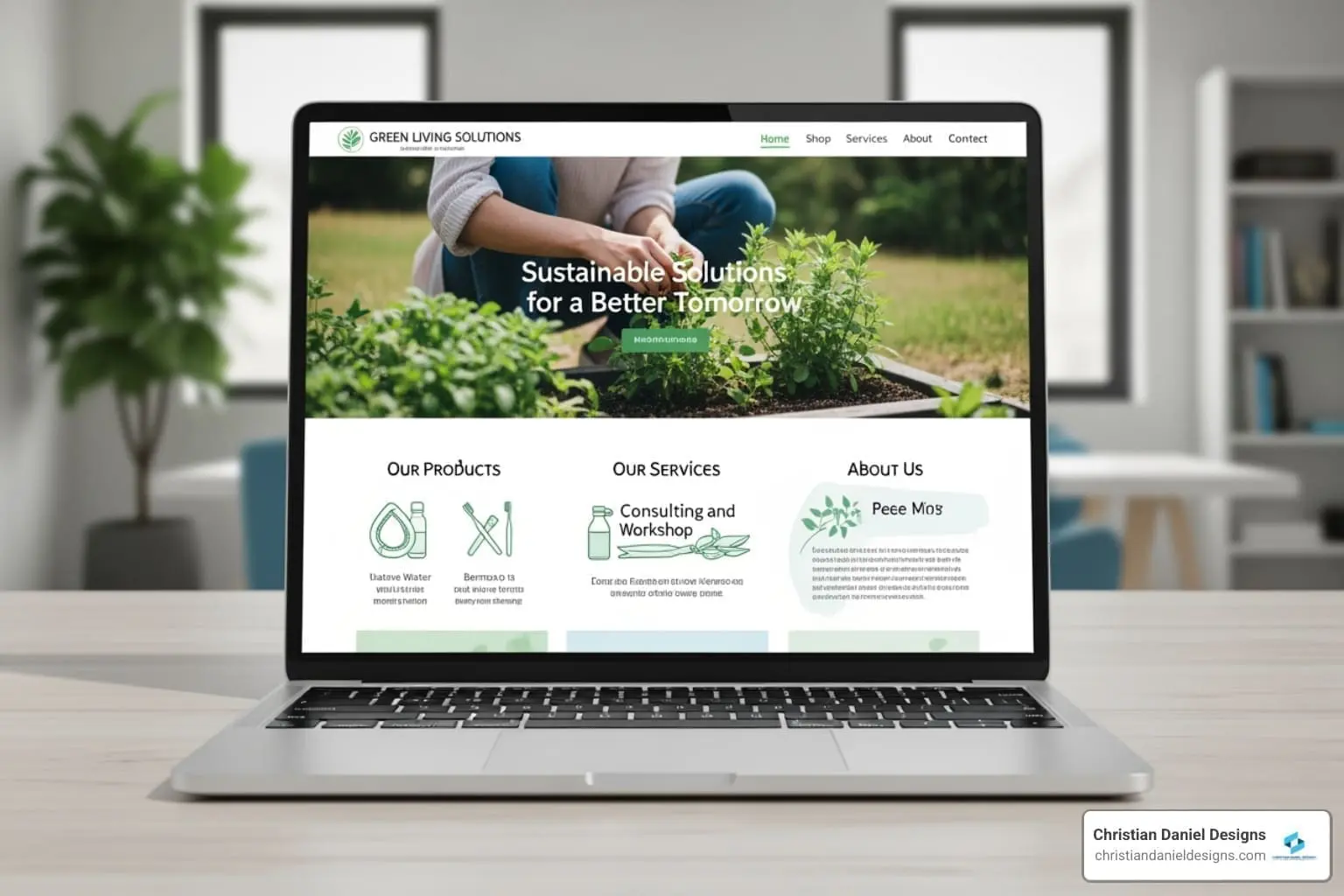 Sustainable web design by NYC web designer at Christian Daniel Designs.