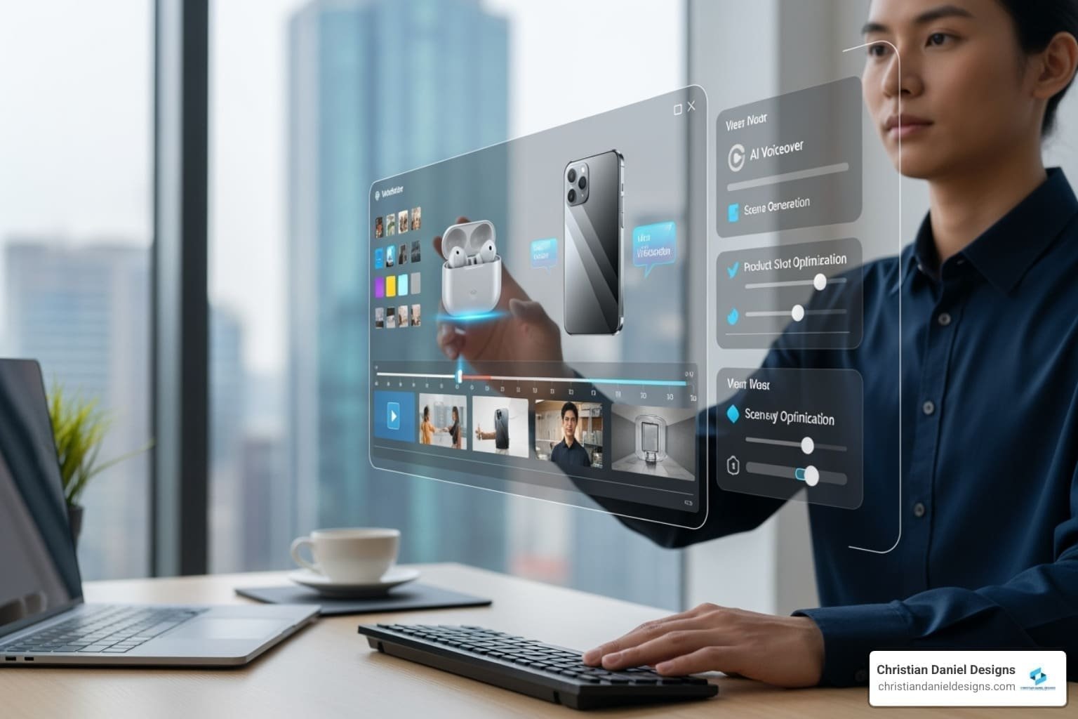 NYC video editor using AI tools for product video creation.